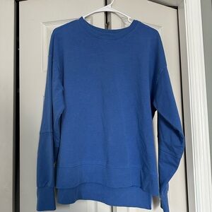 Blue athletic crewneck